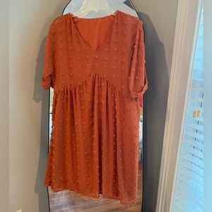 Amazon | Orange V-Neck Midi